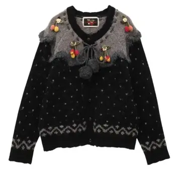 [ 새상품 ] 핑크하우스 가디건 블랙