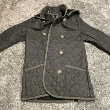 LIGNAGGIO 후드 부착 퀼팅 자켓 그레이