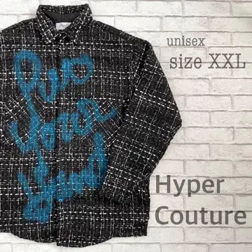 페인트 트위드 긴팔 셔츠 Hyper Couture 하이퍼 쿠튀르