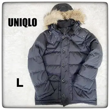 [ 새상품급 ] UNIQLO 유니클로 퍼 달린 후드 다운 자켓 sizeL