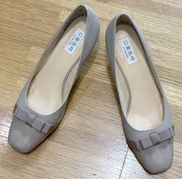 히미코 리본 디자인 펌프스 24cm 베이지