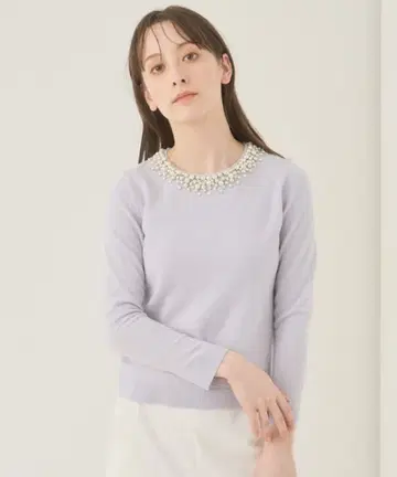 새상품급 ANAYI 그라데이션 펄 크루넥 풀오버