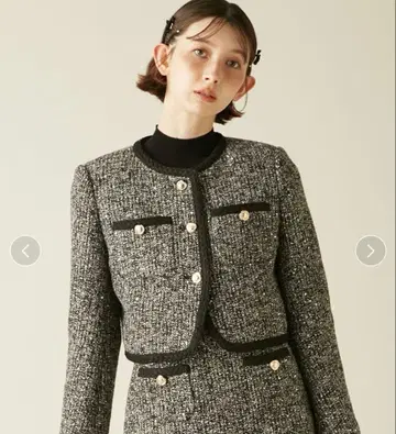 LILY BROWN 트위드 숏 자켓