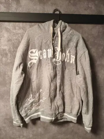 션 존 그레이 후드티 후드 부착