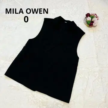 미라 오웬 베스트 자켓 블랙 깔끔한 무지 오피스 가을/겨울