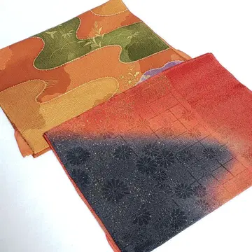 (0440) 오비 장식 천 2점 묶음 판매 기모노 일본 의류 잡화 인기