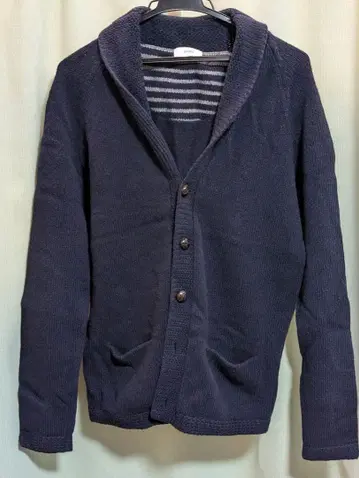 SHIPS 숄카라 가디건 L 사이즈 니트 네이비