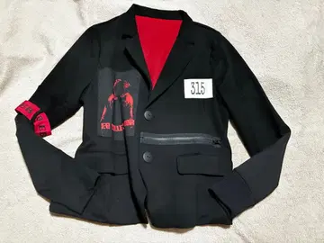 이터널리 블레이즈 EB 자켓 x 니트 F 블랙 x 레드 펑크