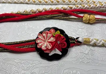 a-958 순수 실크 허리띠 후리소데 성인식 츠마미자이쿠 꽃