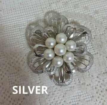 펄 꽃 플라워 SILVER 브로치