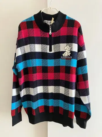 ANGELO GARBASUS 하프 지퍼 남성용 스웨터 M