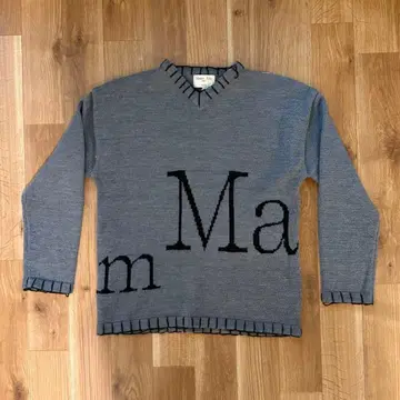 마뗑킴 그레이 브이넥 스웨터 긴팔