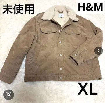 [ 미사용 ] H&M 코듀로이 보아 자켓 브라운 XL