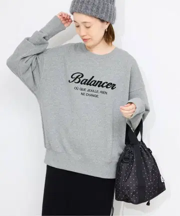 이번 시즌 신상! 완판 컬러 슬로브 이에나 Balancer 맨투맨 그레이