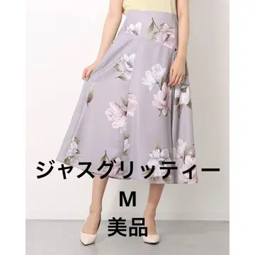 새상품급 저스길리티 대꽃 프린트 스커트 꽃무늬 스커트 M 꽃무늬