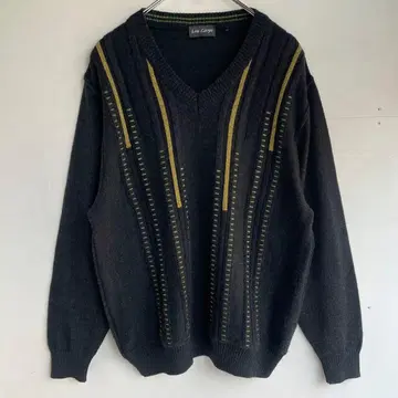 유로 V넥 니트 디자인 니트 유럽 구제 의류 프렌치 구제 의류