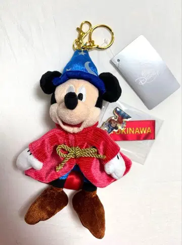 디즈니 스토어 마법사의 제자 미키마우스 봉제 인형 키체인 오키나와