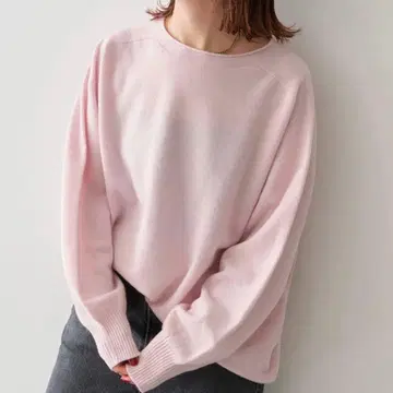 spick &span CHESS 루즈 보트넥 풀오버 핑크