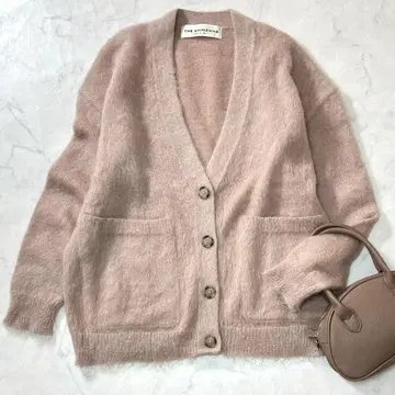 신존 키드모헤어 샤기 가디건 더스티 핑크 F sz1