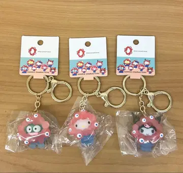 [ 새상품 ] 산리오 미야쿠미야쿠 클리어 컬러 키링 3개 세트