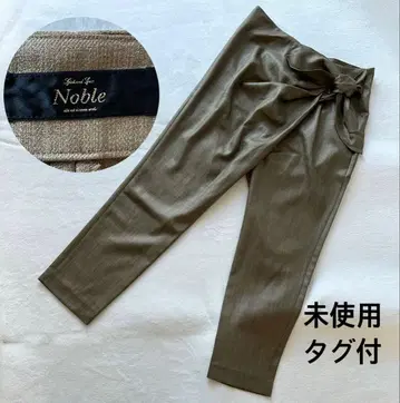 미사용 택 포함 스픽앤스팬 노블 턱 리본 테이퍼드 팬츠 말린 허리