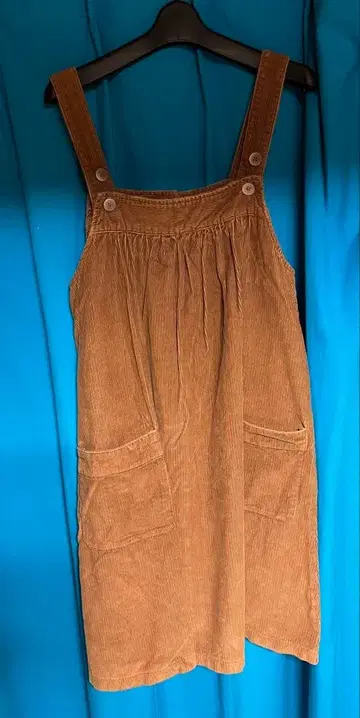 코듀로이 오버롤 스커트