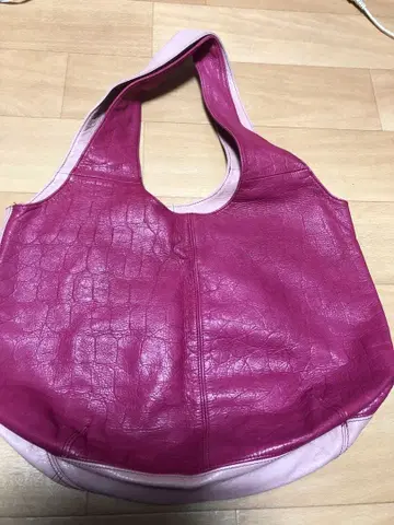 PAPILLONNER 핑크 가죽 토트백