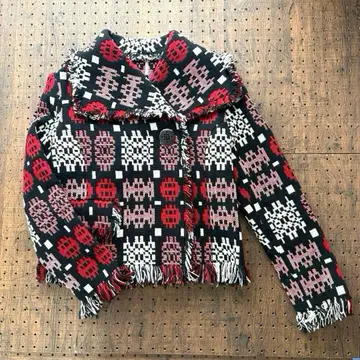 맥피 투모로우랜드 울 프린지 자켓 피코트