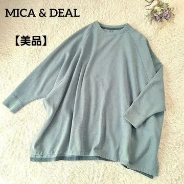 MIAC & DEAL 오버 사이즈 사이드 슬릿 풀오버 톤 다운 그린