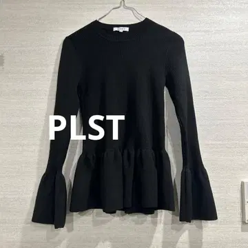 플라스테 페플럼 리브 니트 프릴 슬리브