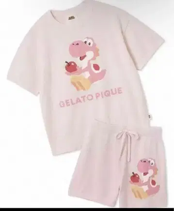 젤라피케 요시 콜라보 핑크 상하의 세트