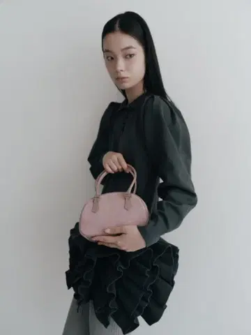 HIAND Ruffled-Hem Polo Dress