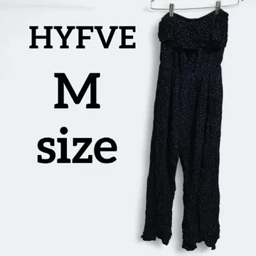 HYFVE [ M ] 도트 무늬 오프숄더 살로펫 튜브탑 블랙