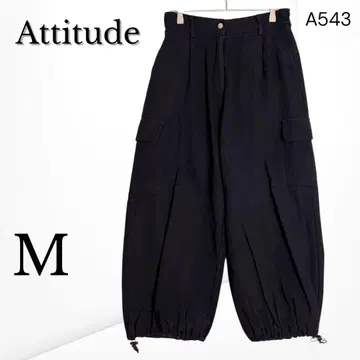 [애티튜드 메이크 스타일] 카고 팬츠 블랙 면 100% M