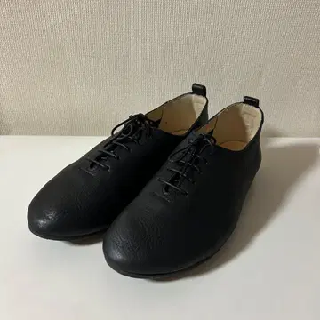 [ 새상품급 ] 키다리 아저씨 레이스업 블랙 가죽 신발 24.0cm