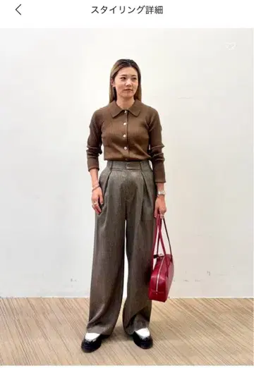 폴리에스테르 블렌드 셔츠 가디건 카라 부착 유나이티드 애로우즈