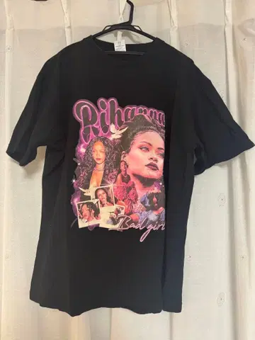 리한나 T셔츠 XL 구제 티셔츠
