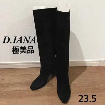 [컨디션 최상] D.IANA 블랙 롱 부츠 23.5cm