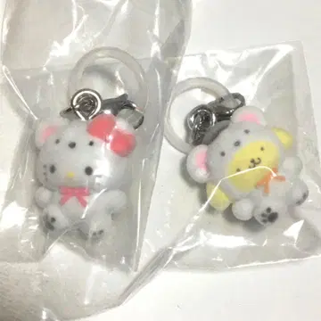 산리오 메지루시 액세서리 메지루시 참 솜사탕 스노우 키티 푸딩