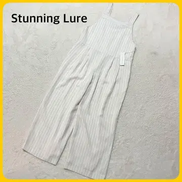 새상품급 택 포함 스터링 루어 화이트 올인원 살로펫 스트라이프