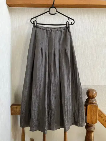 이에나 IENA 새틴 와셔 롱 맥시 스커트 34