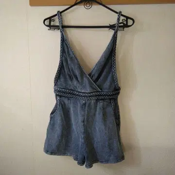 EGOIST 데님 V넥 숏 올인원 사이즈 2