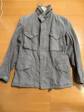 밀리터리 자켓 그레이 카모플라쥬 안감