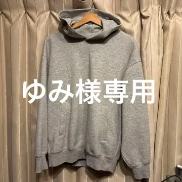 유니클로 U 맨투맨 오버사이즈 풀 후드티 그레이 M