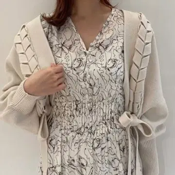 Snidel 레이스업 볼레로 가디건