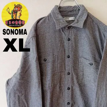 USA 구제 의류 SONOMA 플란넬 셔츠 XL 그레이