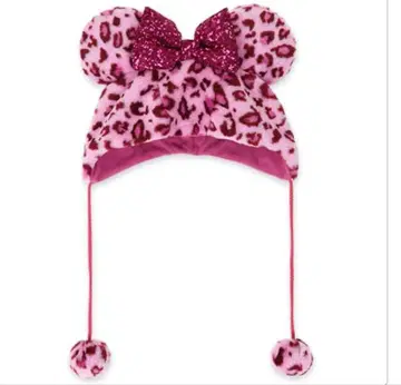 [ 당일 발송 가능 ] 디즈니 팬캡 레오파드 무늬 미니 핑크