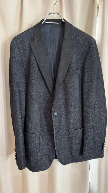 칼 라거펠트 울 데님 테일러드 재킷