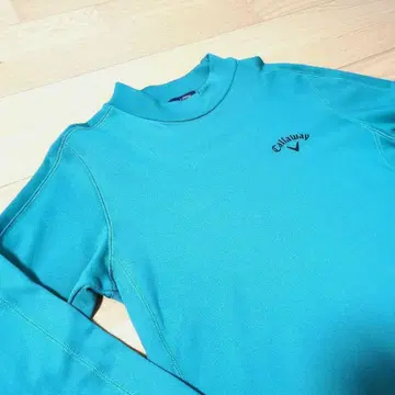 새상품급 캘러웨이 긴팔 모크넥 셔츠 세이지 그린 남성용 골프 사이즈 M