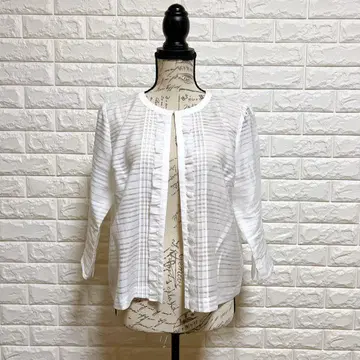 Rose Tiara 42 노카라 핀턱 화이트 면 혼방 시어